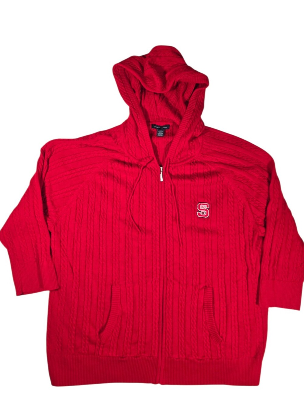 NC State Tommy Hilfiger Red Knit Lightweight Jacket sz XXL